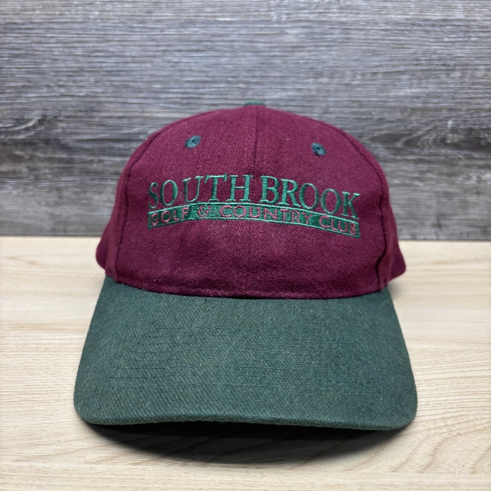 Vintage South Brook Golf Hat Cap Snap Back Mens OSFA Loving Associates Green 90s
